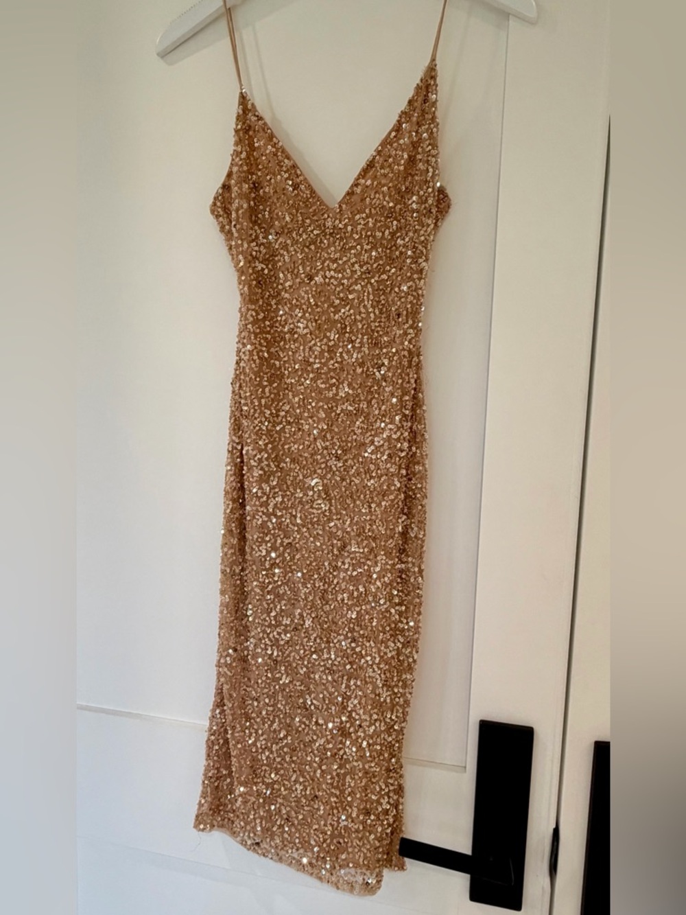Retrofete Gold Billie Sequin Dress